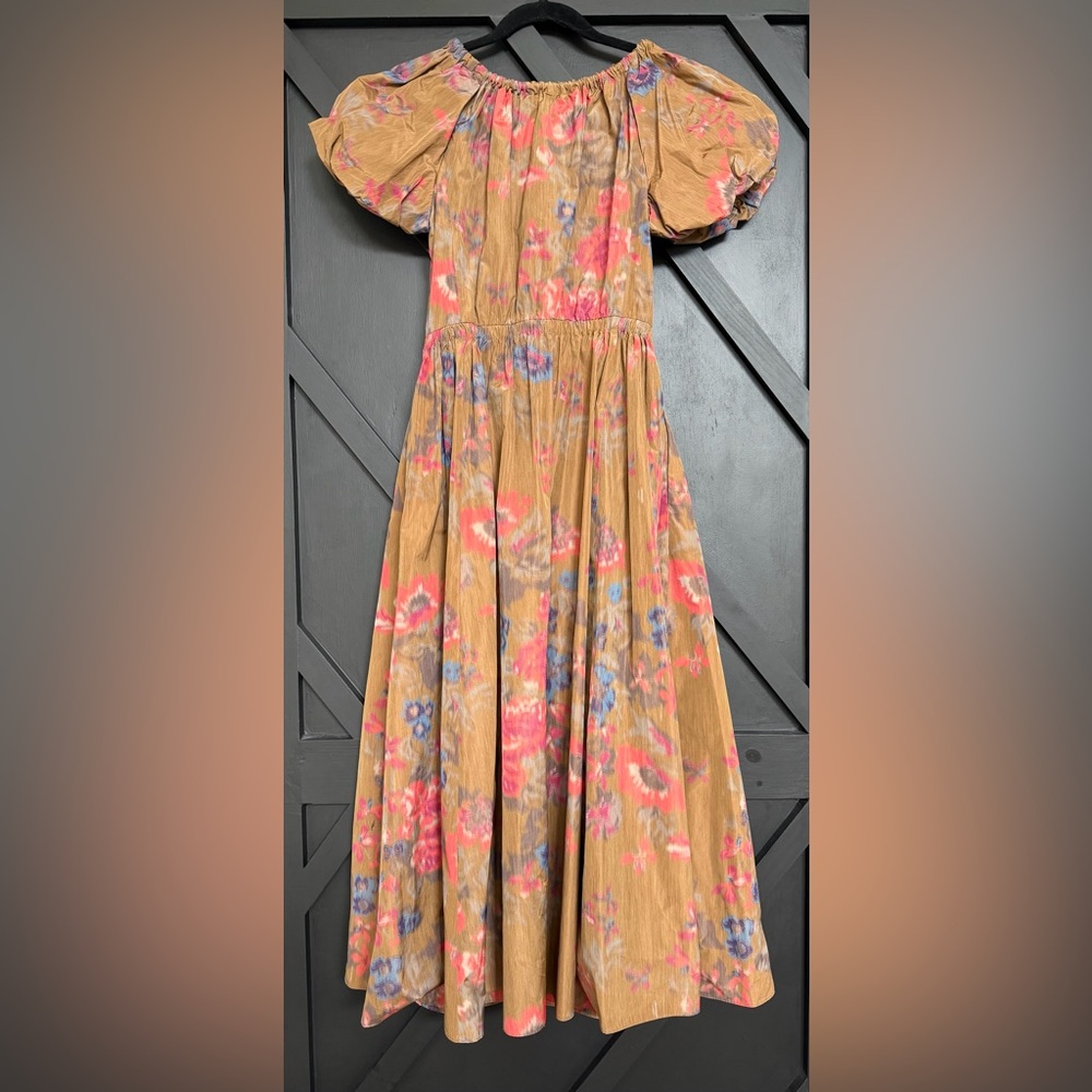 Ulla Johnson Cecile Floral Fit & Flare Midi-Dress, Size 2 - Picture 10 of 13